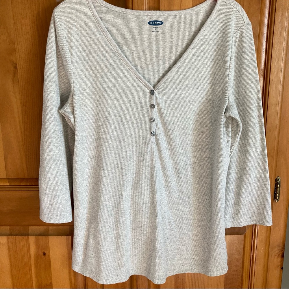 Old Navy Slim Fit Ribbed Henley